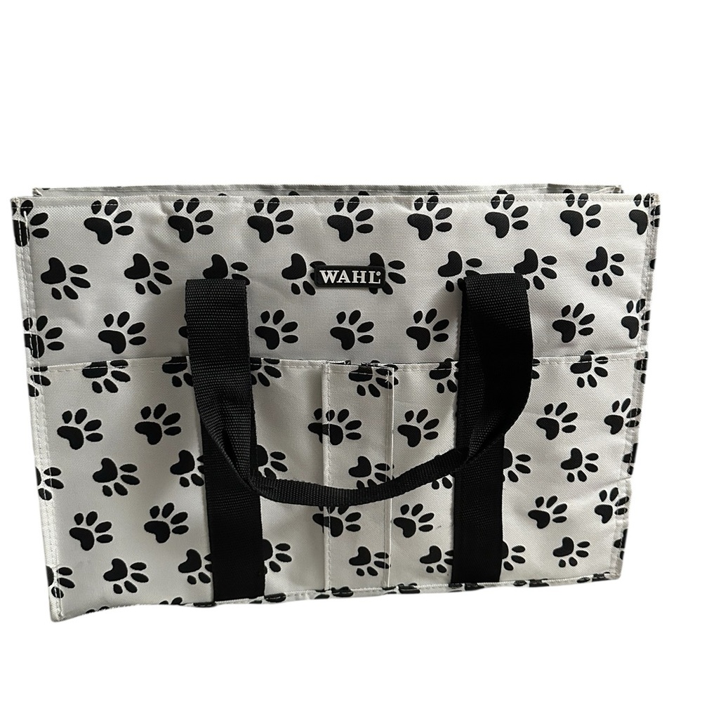 Wahl Tote For Groomers Bring Everything!! Black & White paw prints